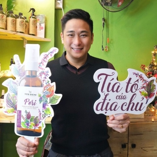 Nước hoa hồng lotion toner tía tô giảm mụn sáng da mờ tàn nhang nám - handmade nhà làm