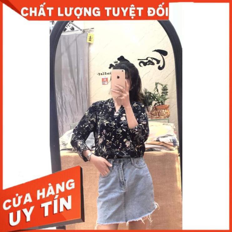 Áo sơ mi ulzzang dáng rộng họa tiết hoa vẽ kiểu Hàn quốc