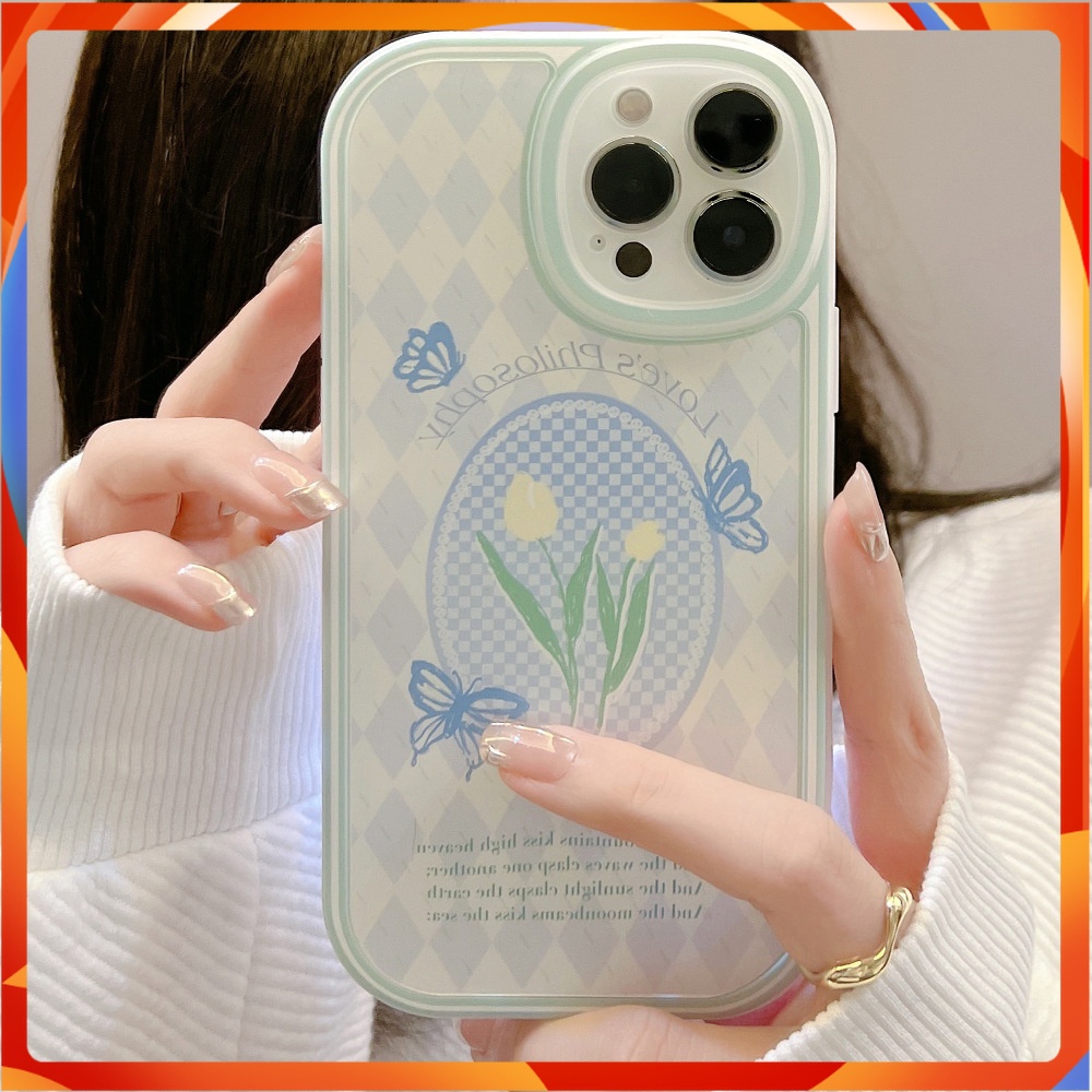 Ốp lưng IPhone trong bo góc họa tiết cánh bướm 6/6pls/6us/6splus/7/7plus/8/8plus/xs/11/12/13/14/Pro/Plus/Promax TBT18