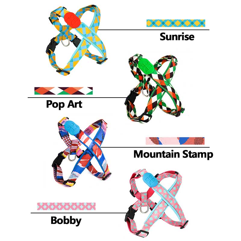 HamshMoc Dây yếm dắt thú cưng đi dạo mềm mại điều chỉnh kích cỡ cho cún nhỏ/ vừa