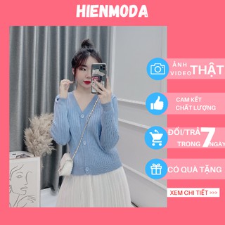 Áo len cardigan nữ 3 cúc , áo khoác len gân cardigan