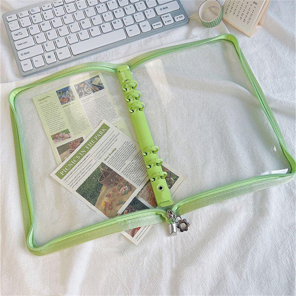 Túi Đựng Sổ Tay / Tài Liệu Có Khóa Kéo Tiện Dụng Cho Trường Học