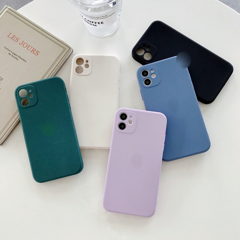 Ốp điện thoại silicon màu trơn thời trang cho Iphone 6 6s 7 8 Plus Xs Max Xr 11 Pro Max Se2020