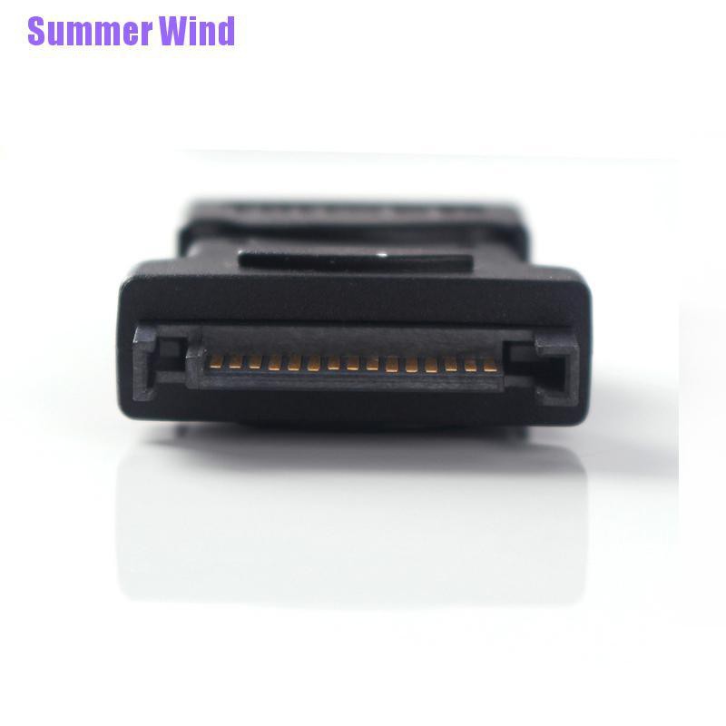 Summer Wind❥15Pin Sata Serial Ata Male To Molex Ide 4 Pin Female M-F Hard Drive Adapter