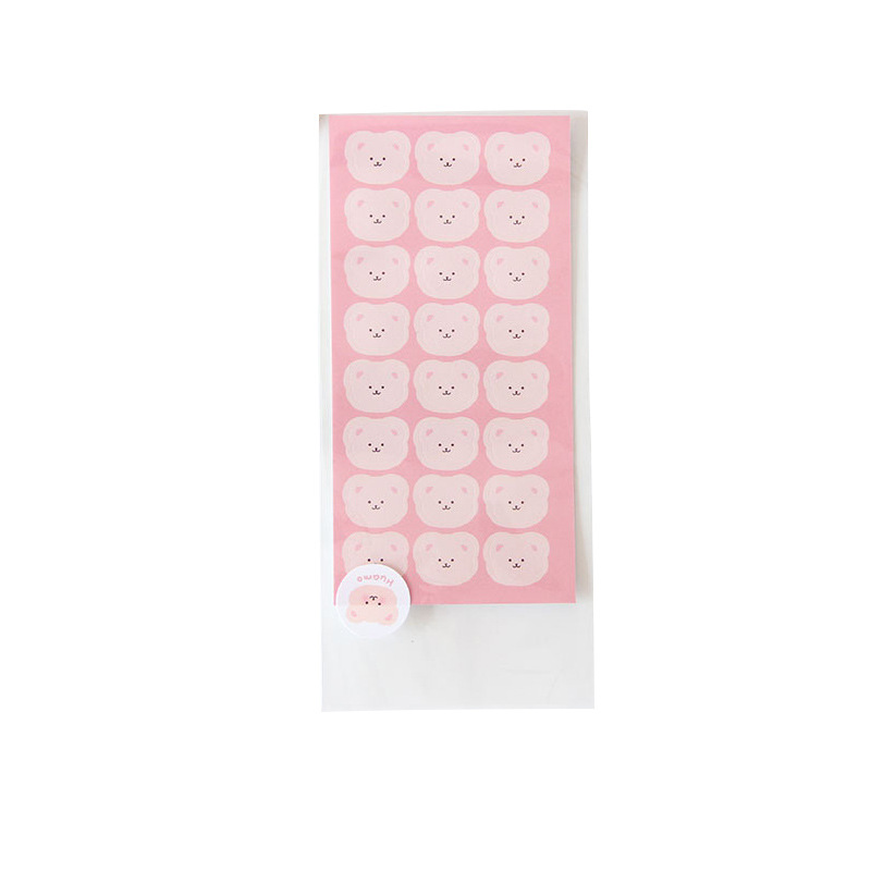 Sticker trang trí điện thoại hình chú gấu đáng yêu DIY