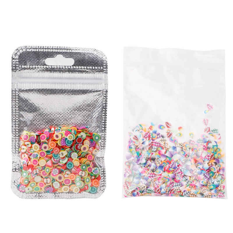 Túi 1000 Mảnh Polymer Hình Trái Cây 3d Bằng Đất Sét Để Trang Trí Móng