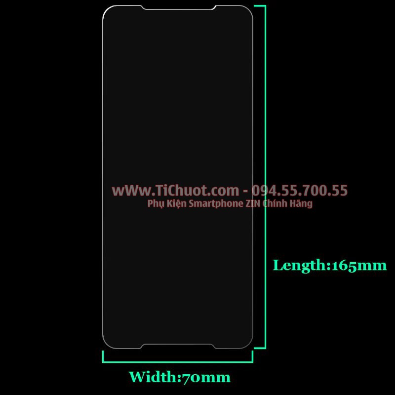[Không FULL] Kính Cường Lực Asus ROG Phone 2 ZS660KL 9H-0.26mm