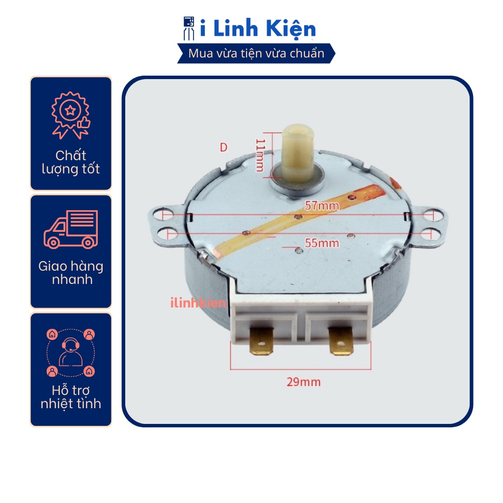 Động cơ quay đĩa lò vi sóng 220V trục vát chất lượng tốt