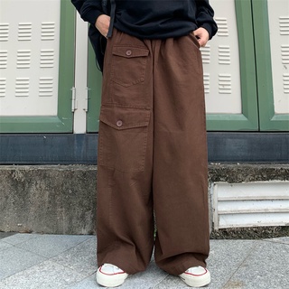 Quần dài màu trơn dáng rộng phong cách Nhật Bản thời trang mùa thu cho nam giới