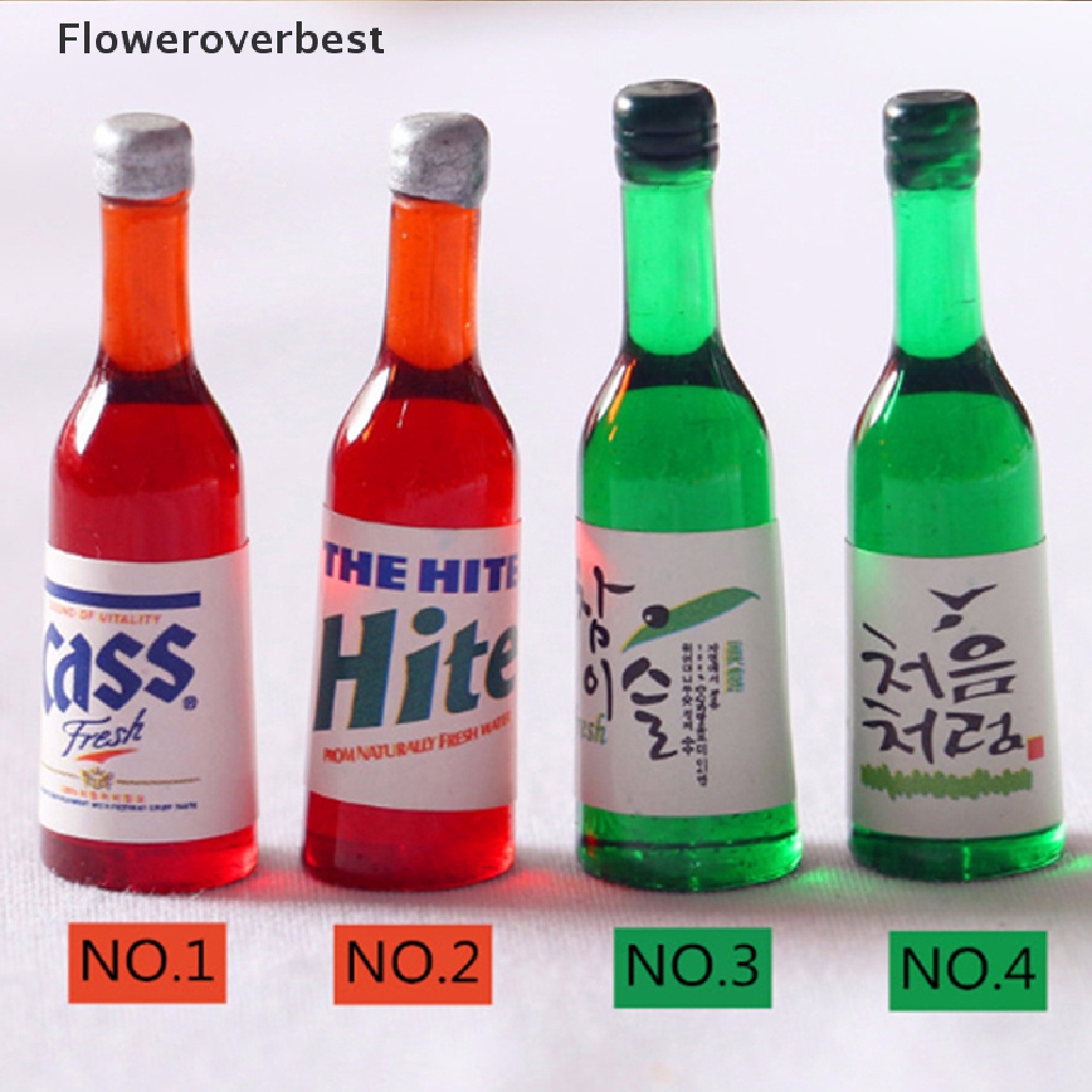 Bộ 8 chai rượu mini tỉ lệ 1: 12 dùng trang trí nhà búp bê