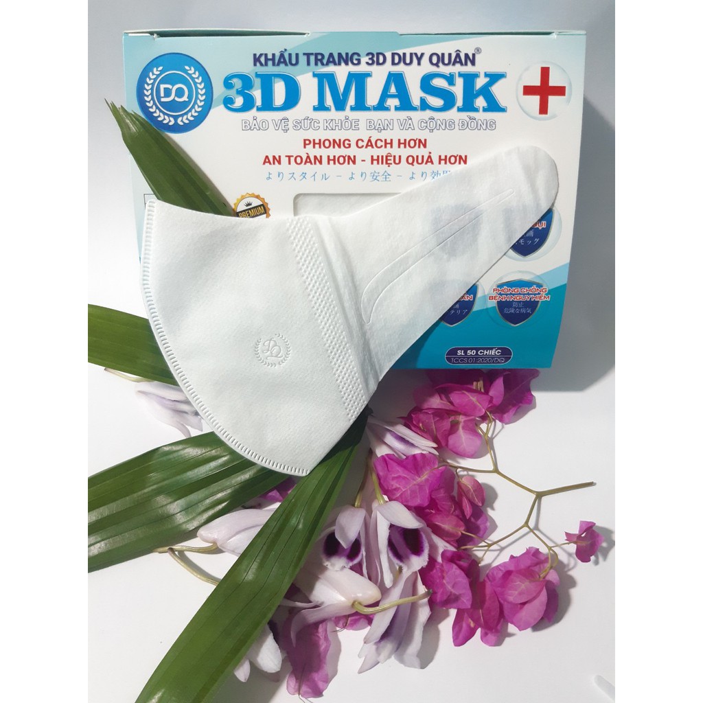 [Sale 3 ngày]]Khẩu Trang 3D Mask  Duy Quân Xuân Lai Công Nghệ Nhật Bản Hộp 50 Chiếc màu trắng | BigBuy360 - bigbuy360.vn