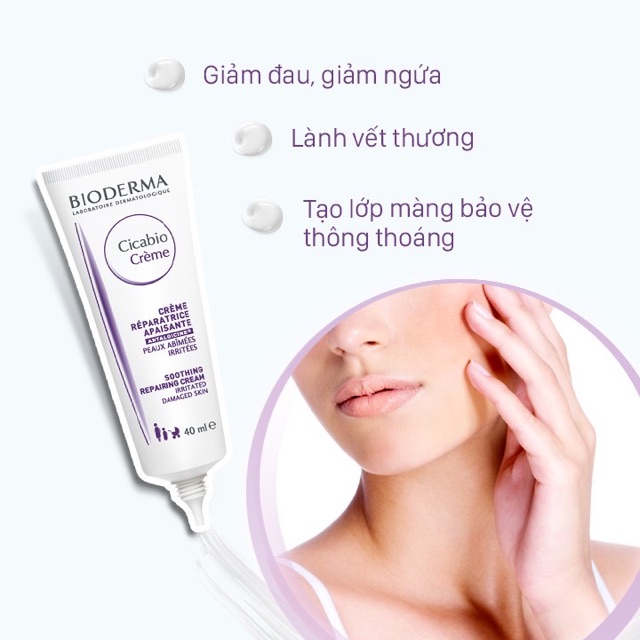 Kem Dưỡng Bioderma Chăm Sóc Và Làm Dịu Da Bị K.ích Ứng Cicabio Creme 40ml