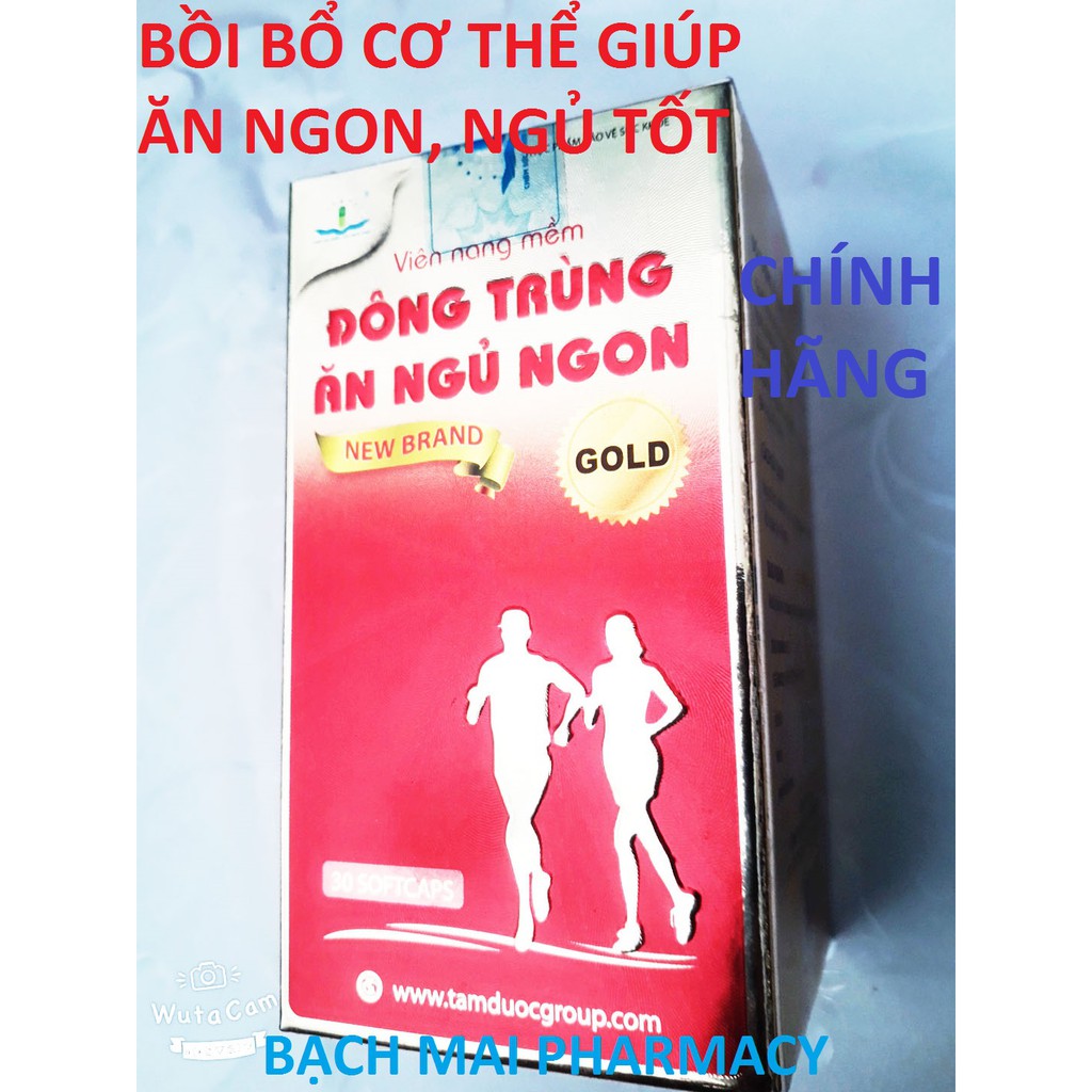 (CHÍNH HÃNG) Viên uống ĐÔNG TRÙNG ĂN NGỦ NGON, bồi bổ cơ thể, giảm mệt mỏi, căng thẳng, chán ăn, giúp ngủ ngon,