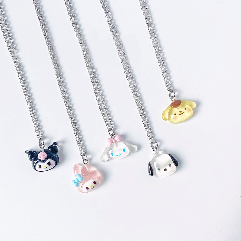 Sanrio Vòng cổ Mặt Hình Chú Chó Yugui Hoạt Hình Dễ Thương Cho Nữ