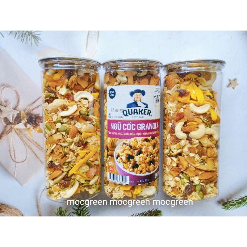 Granola Ăn Kiêng Nhiều Hạt Quả Sấy Dinh Dưỡng 500g _ Vị Truyền Thống  (tỉ lệ 35% yến mạch)