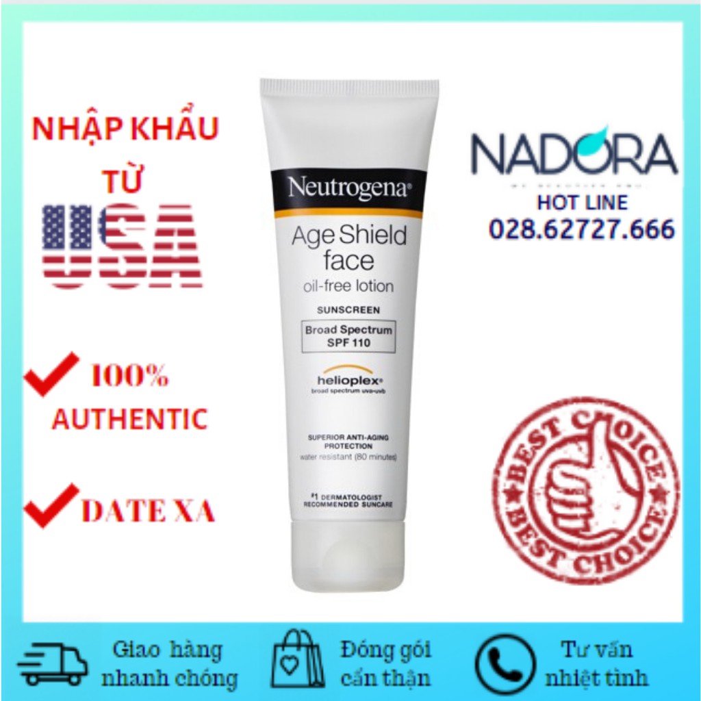 Kem Chống Nắng Chống Lão Hóa Neutrogena Age Shield Face SPF 110 (có hộp)