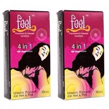 Bao Cao Su Feel 4 in 1 Kéo Dài Thời Gian - Hộp 12 Cái