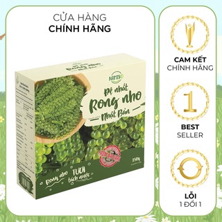 Hộp 12 gói rong nho tách nước Namiso Organic, rong nho tách nước giàu dinh dưỡng