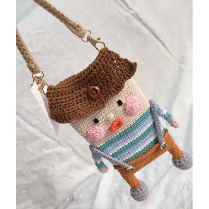 Mua Túi móc len handmade-Túi đựng điện thoại bằng len-Túi đựng điện ...