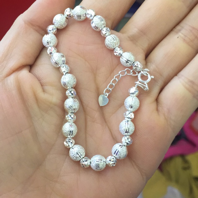 Lắc tay bạc nmj bi to 4-6ly