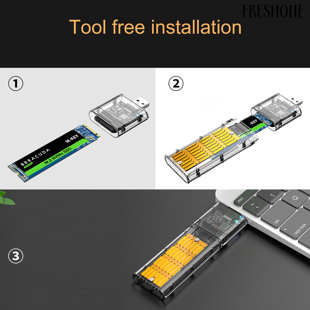 Hộp Đựng Ổ Cứng Ngoài Usb 3.0 2TB NGFF Cho B-KEY (Sata) Protocol M.2 SDD | BigBuy360 - bigbuy360.vn