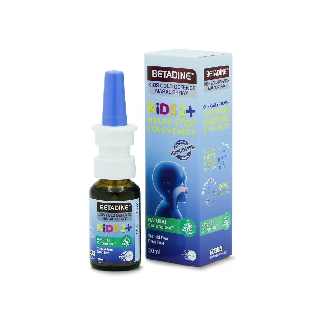 BETADINE KIDS COLD NASAL SPRAY chai 20ml XỊT MŨI TRẺ EM