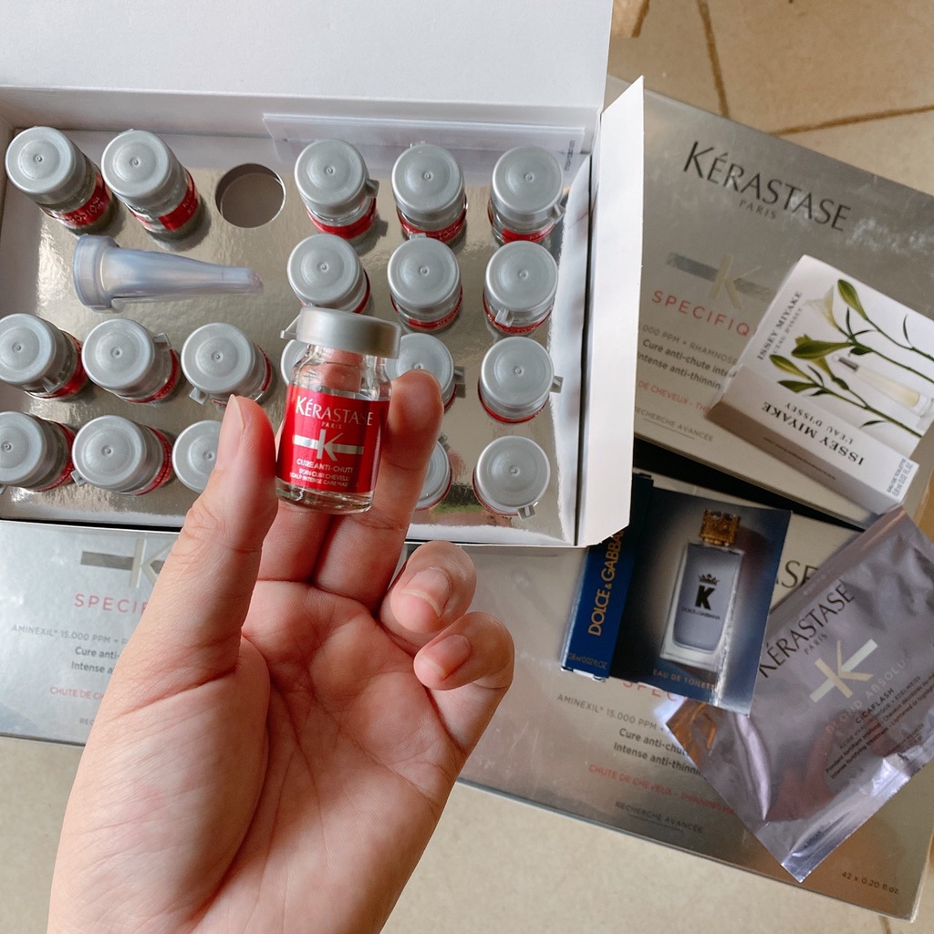 Huyết thanh giảm rụng và hỗ trợ mọc tóc Kerastase cure anti chute 1 lọ 6ml