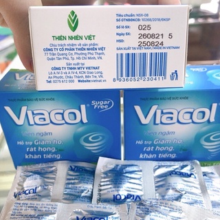 ✅Kẹo ngậm Viacol (Vỉ 4 viên)