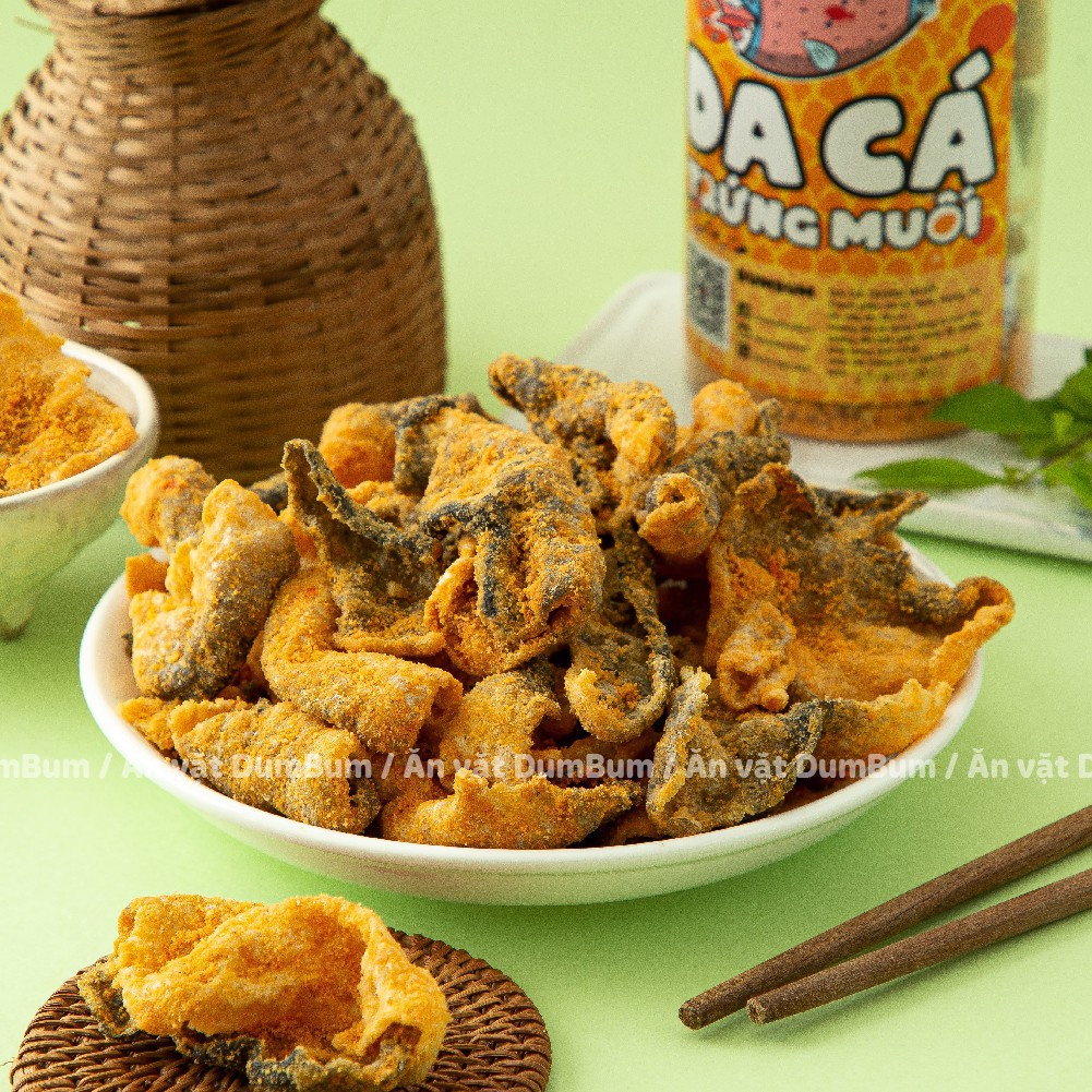 [Mã 77FMCGSALE1 giảm 10% đơn 250K] Da cá trứng muối DumBum 250g đồ ăn vặt Sài Gòn vừa ngon vừa rẻ | BigBuy360 - bigbuy360.vn