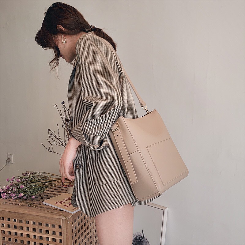 [TÚI TOTE] Túi Tote Da Trơn, Set 2 Túi Công Sở Đeo Chéo Đựng Vừa A4-Dành Cho Nữ Thanh Lịch Sang Trọng | BigBuy360 - bigbuy360.vn