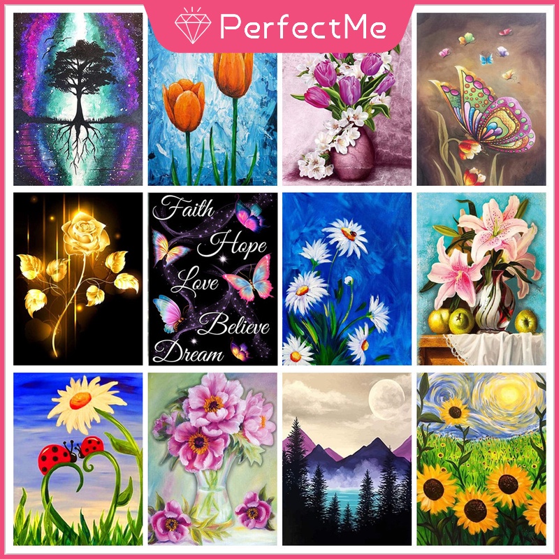 Bộ Tranh Đính Đá 5D Tự Làm 30x40cm Hình Động Vật Xinh Xắn