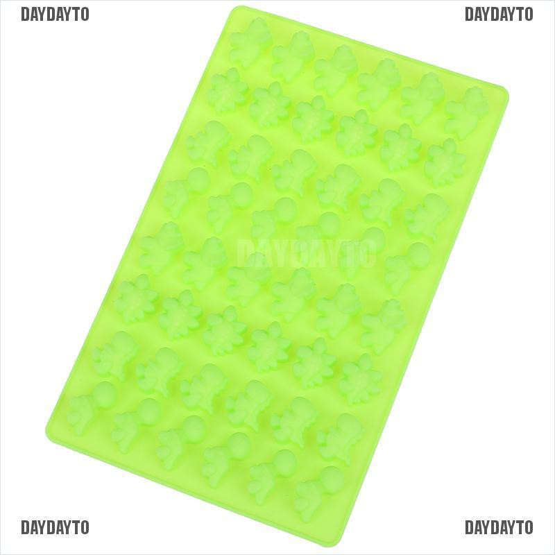 Khuôn Silicon Mềm 48 Lỗ Hình Khủng Long Làm Đá / Kẹo / Sô Cô La