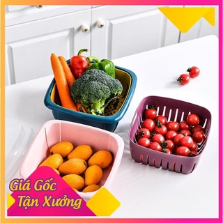 Rổ kèm thau có nắp đậy 3in1