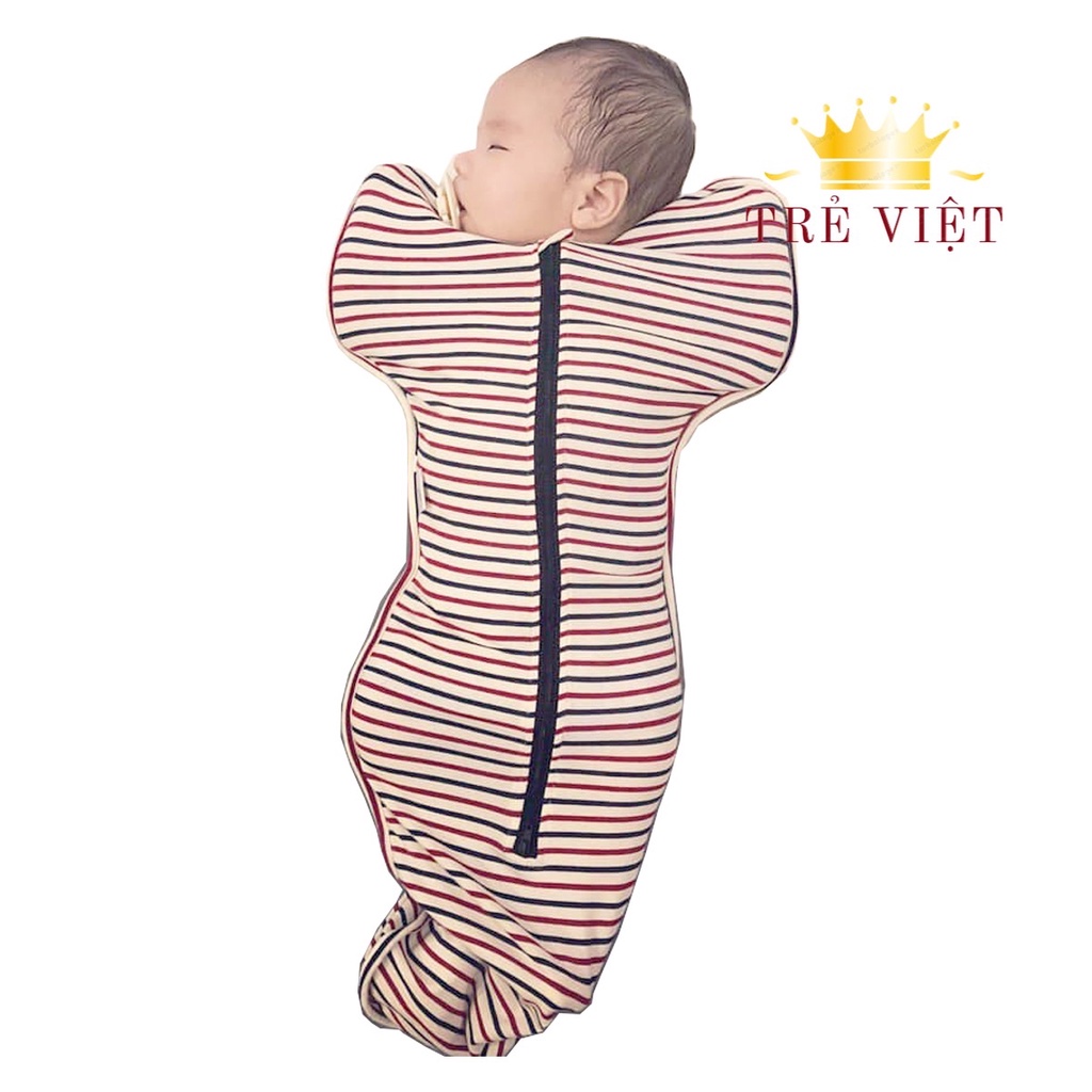 Nhộng chũn, quấn chũn bé sơ sinh giúp ngủ ngon giấc vải cotton thông thoáng,  chũn ngủ 100% hàng Việt Nam