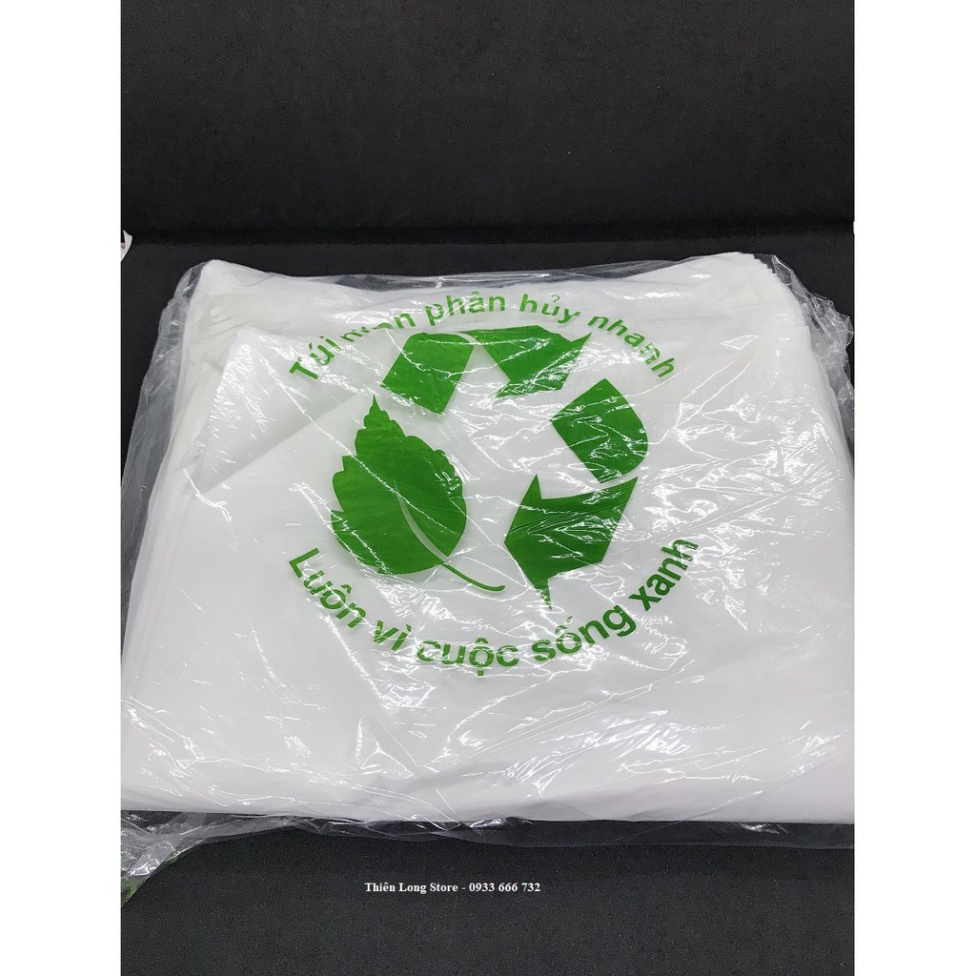 [RẺ VÔ ĐỊCH] 1Kg Túi Nilon Siêu Thị Tự Hủy Sinh Học - Túi Đựng Hàng Hợp Phú Dai Bền Dẻo Bảo Vệ Môi Trường Đủ Kích Thước