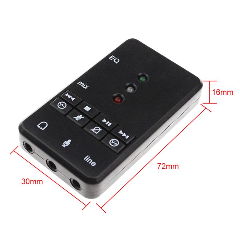 Card âm thanh đầu USB 7.1 đầu ra 3.5mm