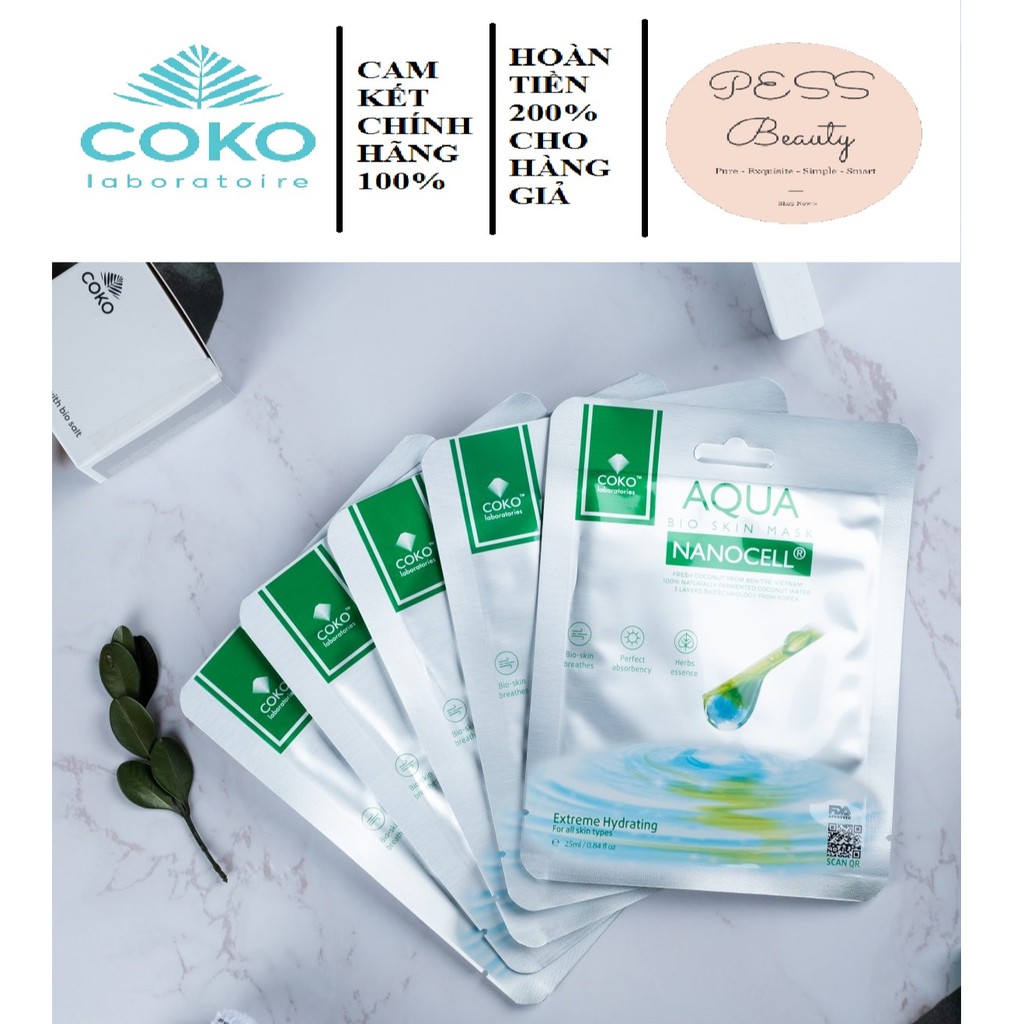 MẶT NẠ DƯỠNG ẨM DA SINH HỌC COKO AQUA NANOCELL MASK