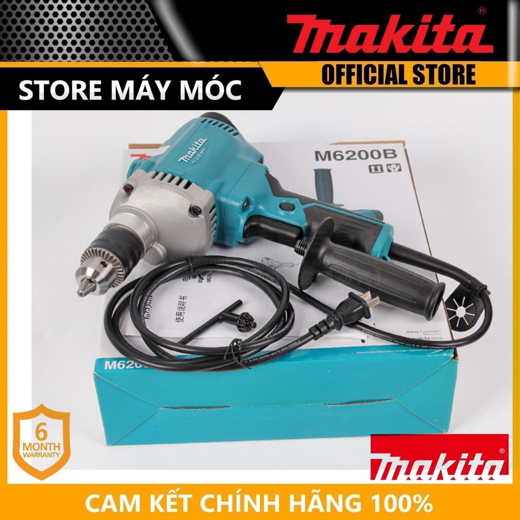MÁY KHOAN CẦM TAY 13MM 800W MAKITA M6200B- HÀNG CHÍNH HÃNG