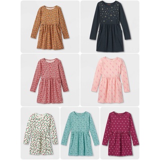 Váy cotton dài tay cat jack hoạ tiết bg 5-18y - bảng màu 1