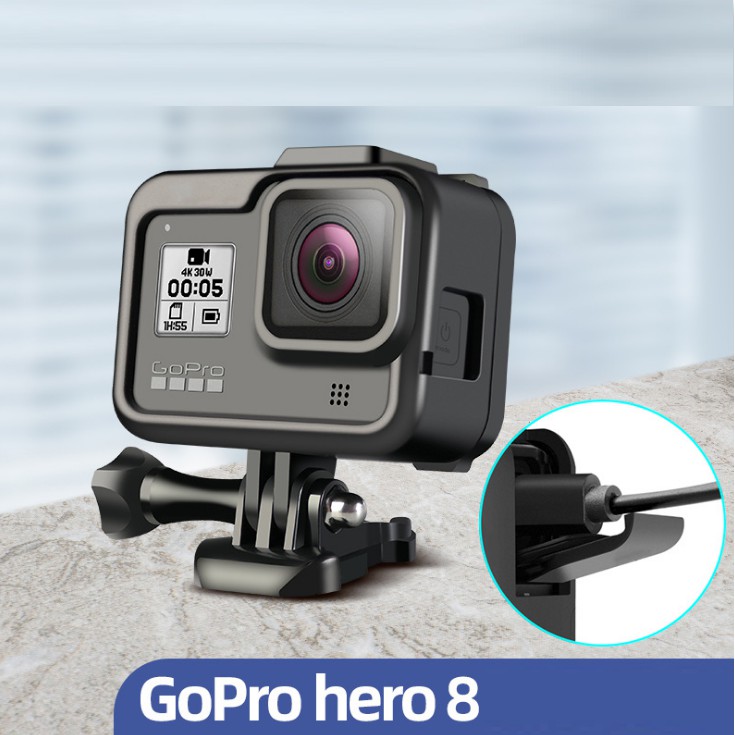 Khung bảo vệ Gopro Hero 8 bằng nhựa dùng bảo vệ thân máy khỏi va đập