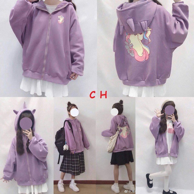 [FREESHIP ĐƠN TỪ 50K] Áo nỉ khoá ngựa mũ ba sừng COH1119 | BigBuy360 - bigbuy360.vn