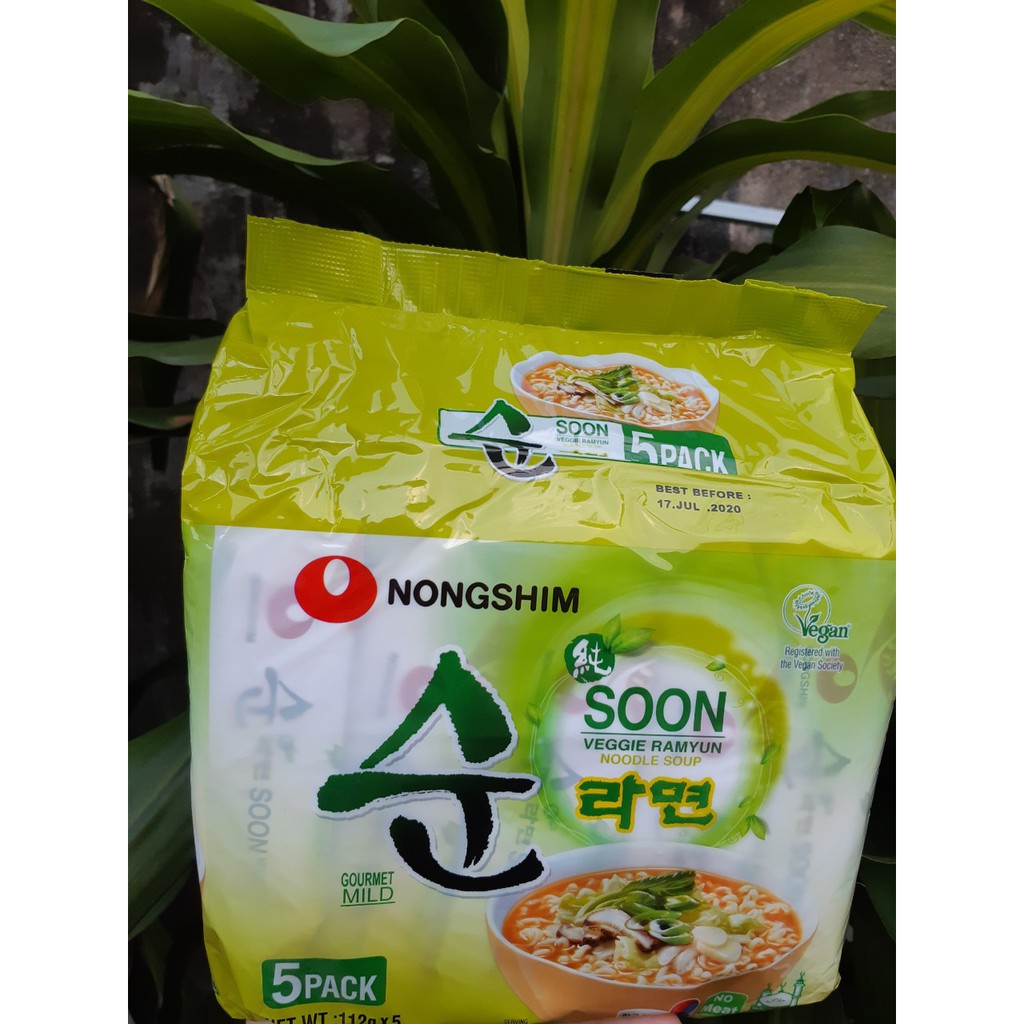 Mì chay Nongshim Soon Veggie Ramyun 112g