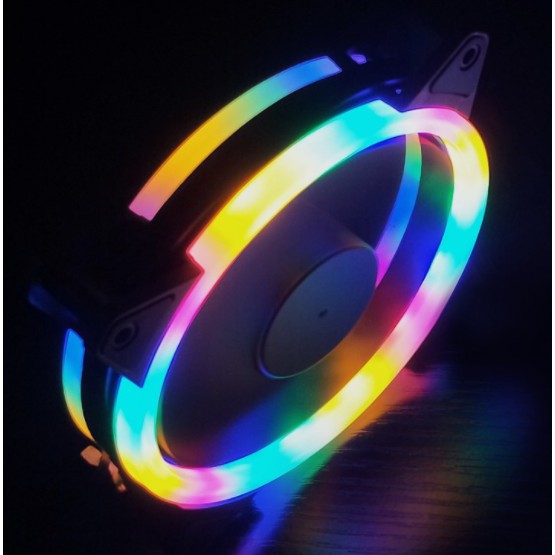 Quạt tản nhiệt pc, fan coolmoon led RGB ,vòng Ring siêu sáng - SIÊU RẺ , Cắm trực tiếp nguồn PC