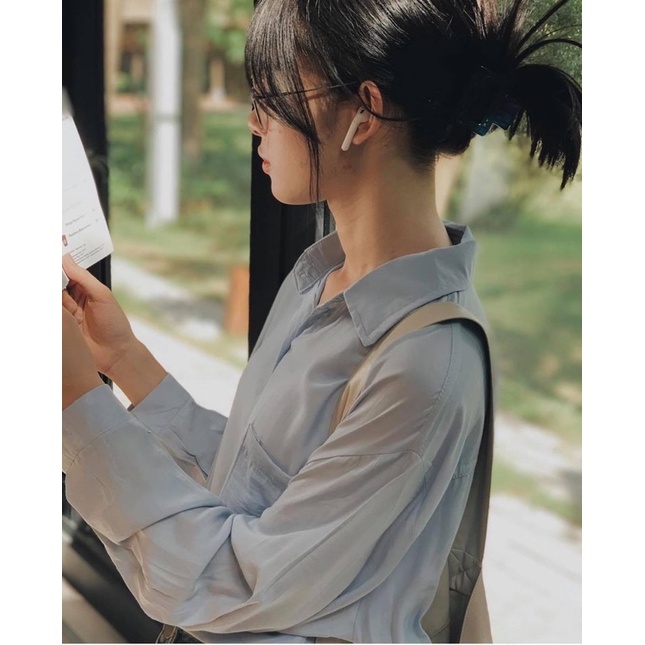 [ Sẵn-Ảnh thật]Áo Sơmi  basic vải mềm mịn
