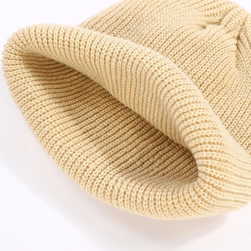 Mũ beanie dệt kim mềm mại thiết kế giữ ấm phong cách hip hop thời trang mùa đông cho nam