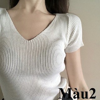 Áo len cộc tay mỏng thời trang