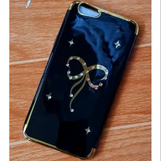 Ốp lưng Oppo F1s (A59) dẻo đen bóng đính đá viền si cao cấp