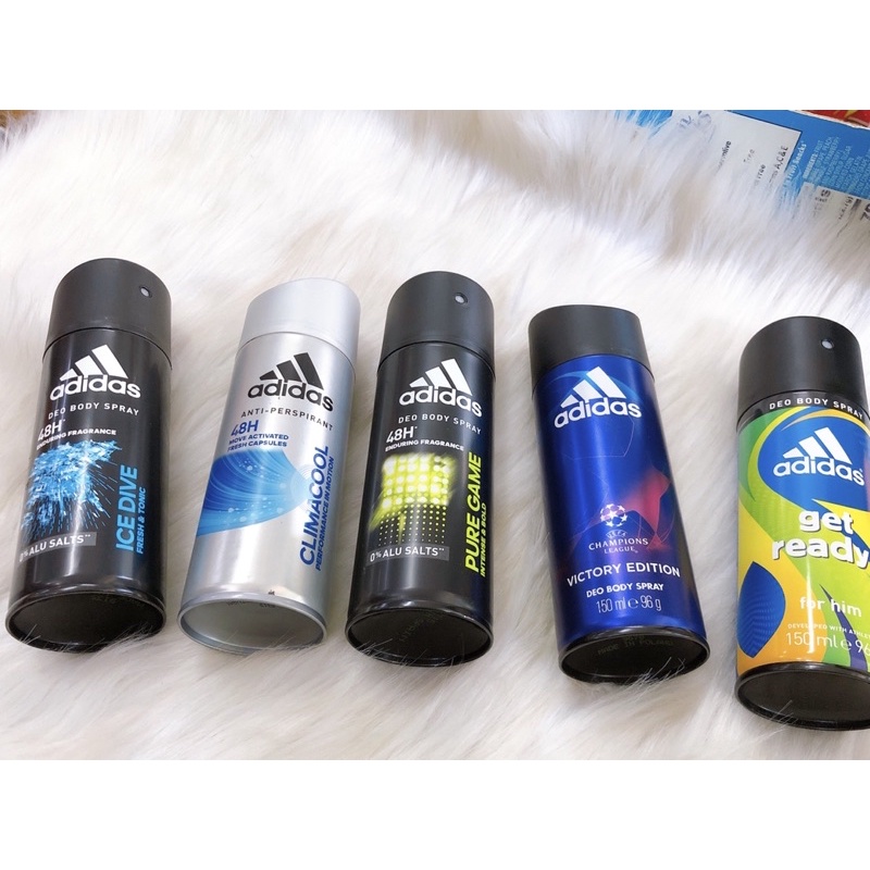 XỊT KHỬ MÙI TOÀN THÂN NAM ADIDAS DEO BODY SPRAY 24H 150ML PHÁP