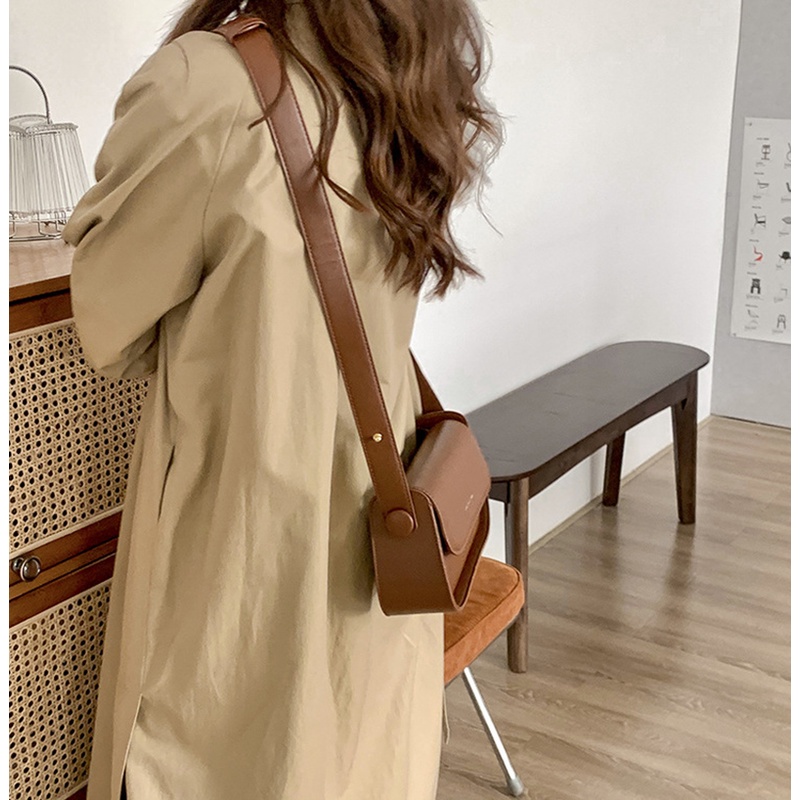 IELGY Túi đeo vai thiết kế dây bản rộng phong cách hàn quốc thời trang