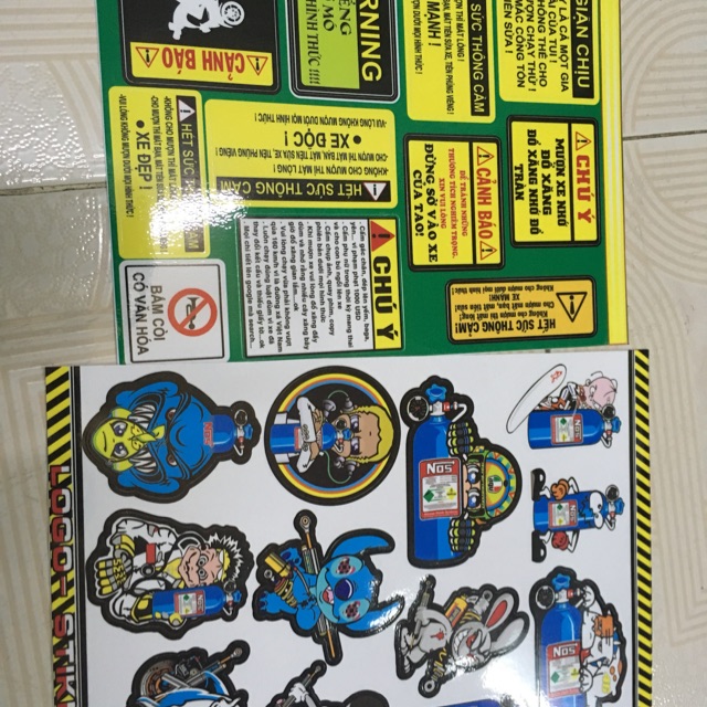 Combo sét cảnh báo giận chịu và stiker nos